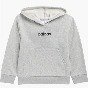 Adidas Boy’s Logo Graphic Fleece Hoodie Heather Gray Little Boy’s Size 7